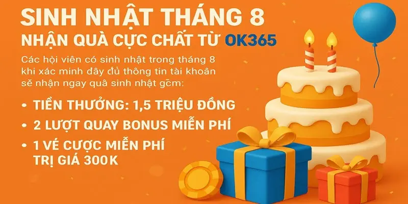 Quà sinh nhật thàng 8
